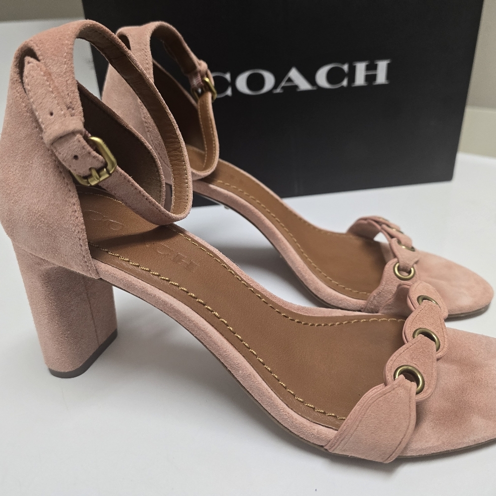 Coach Heel Sandal with Coach Link in Peony Size 8b - Picture 5 of 7